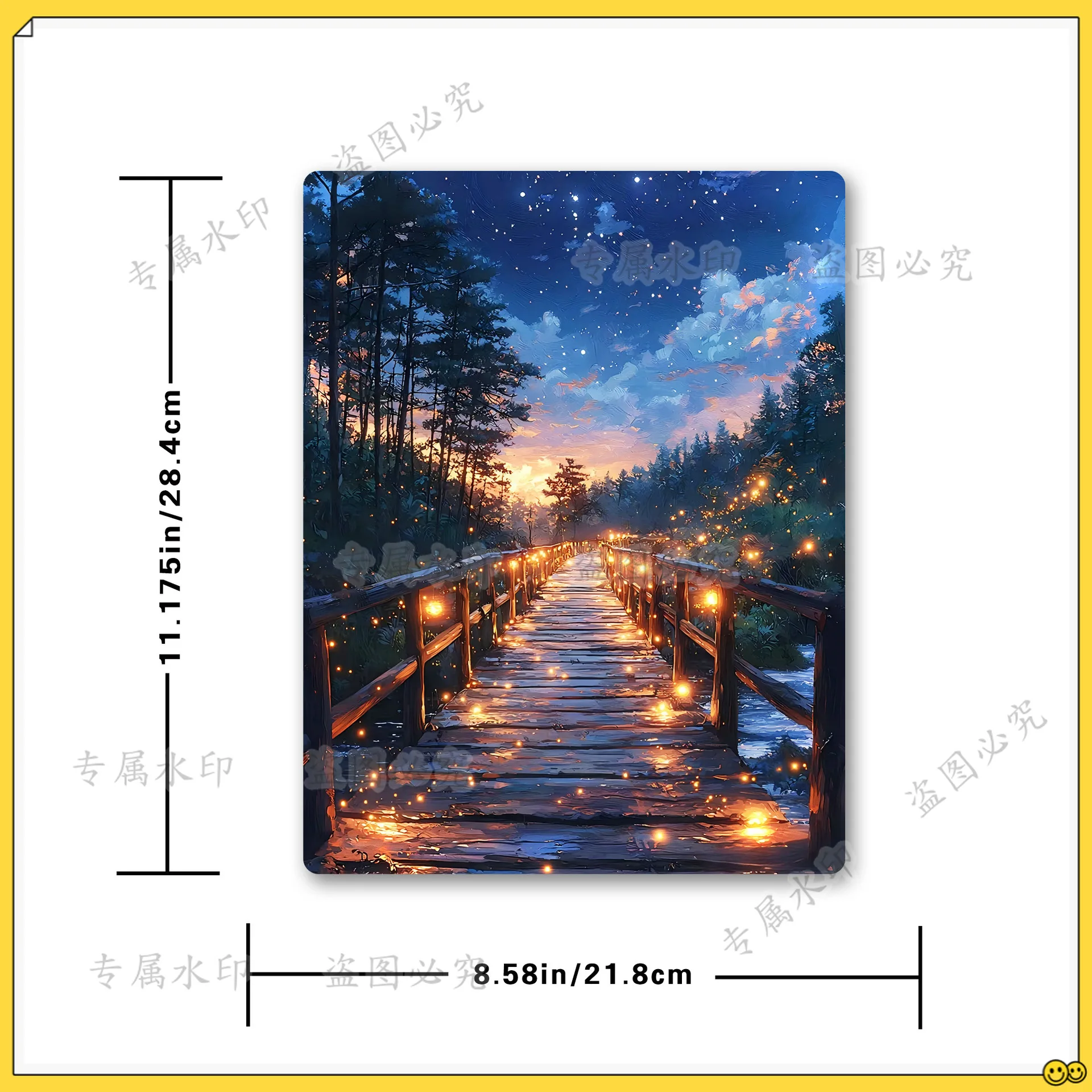 

Night scene translucent acrylic puzzle game ornament acrylic translucent decorative painting puzzle