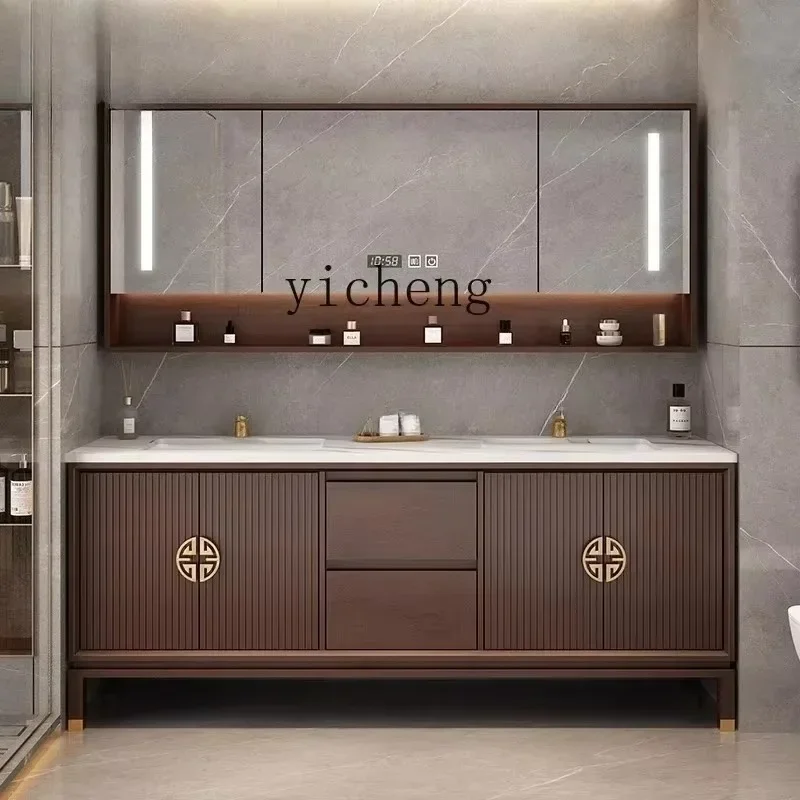Picture 5: DSA-  -ceramic Integrated Basin Oak Smart Bathroom Cabinet Combination Floor-to-ceiling Toilet Sink Cabinet