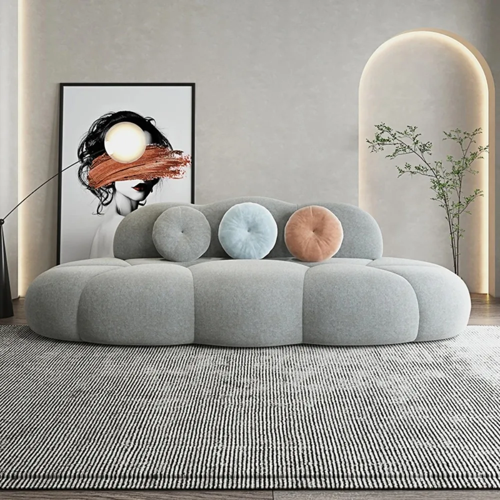 Cloud Beautiful Sofa Floor Apartment Lounge Design Living Room Sofas Puffs 3 Seater European Muebles Canape Salon Home Furniture