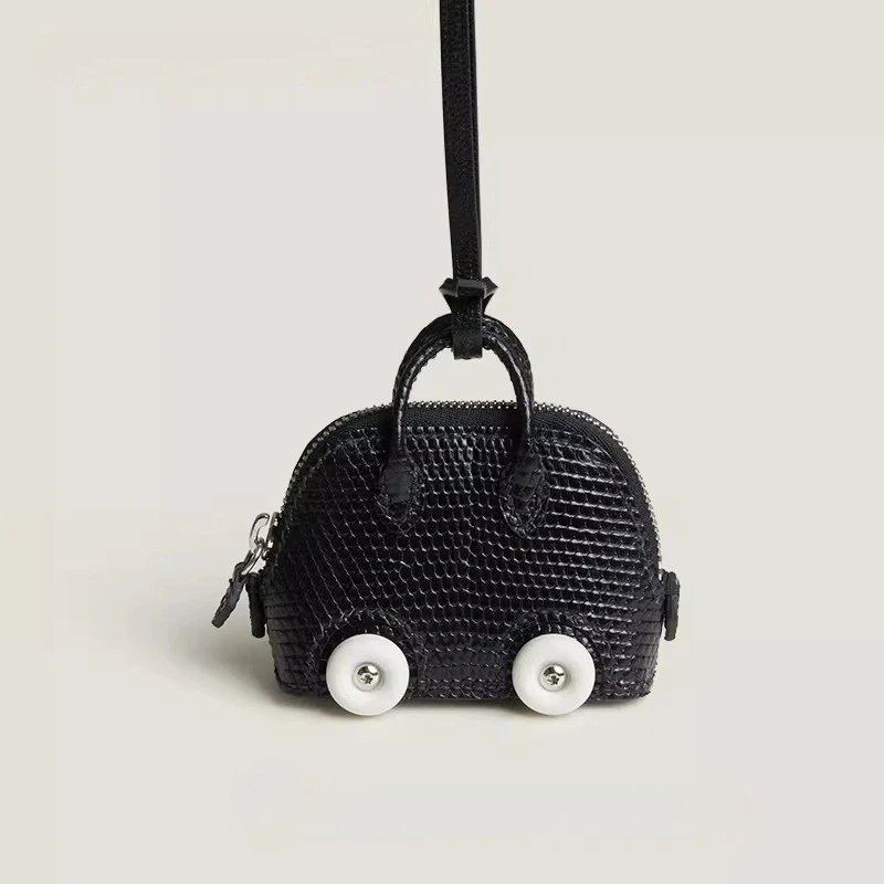 

2026 Премиум-класса, ручной работы, кожаный брелок-мини-сумка для боулинга, роскошный автомобильный аксессуар, брелок для ключей, аксессуар для женской сумки