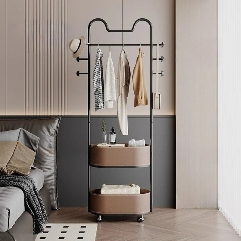 Aesthetic Minimalist Clothes Rack Place Saving Basket Layered Unique Clothes Rack Kawaii Women Perchero De Pie Home Furniture