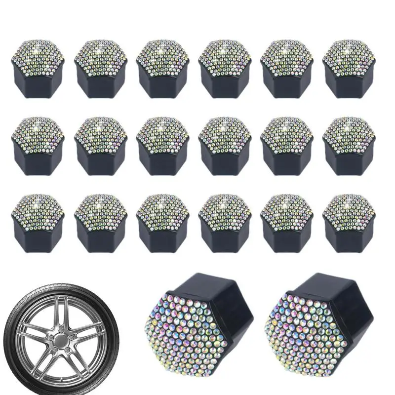 Tire Screw Caps 20PCS Rust-Proof Decorative Caps Tire Screw Covers Universal Stem Covers Tire Valve Caps For Suvs Trucks Bikes