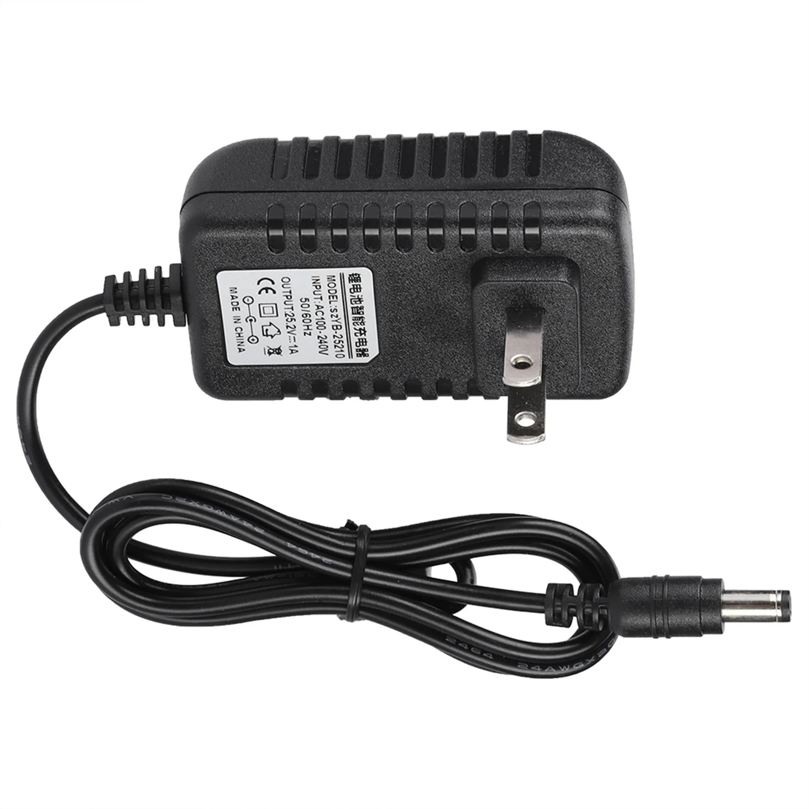 Lithium Battery  Adapter 25.2V/1A Fast Charging Li Ion  Adapter Input with Multi Level Protections