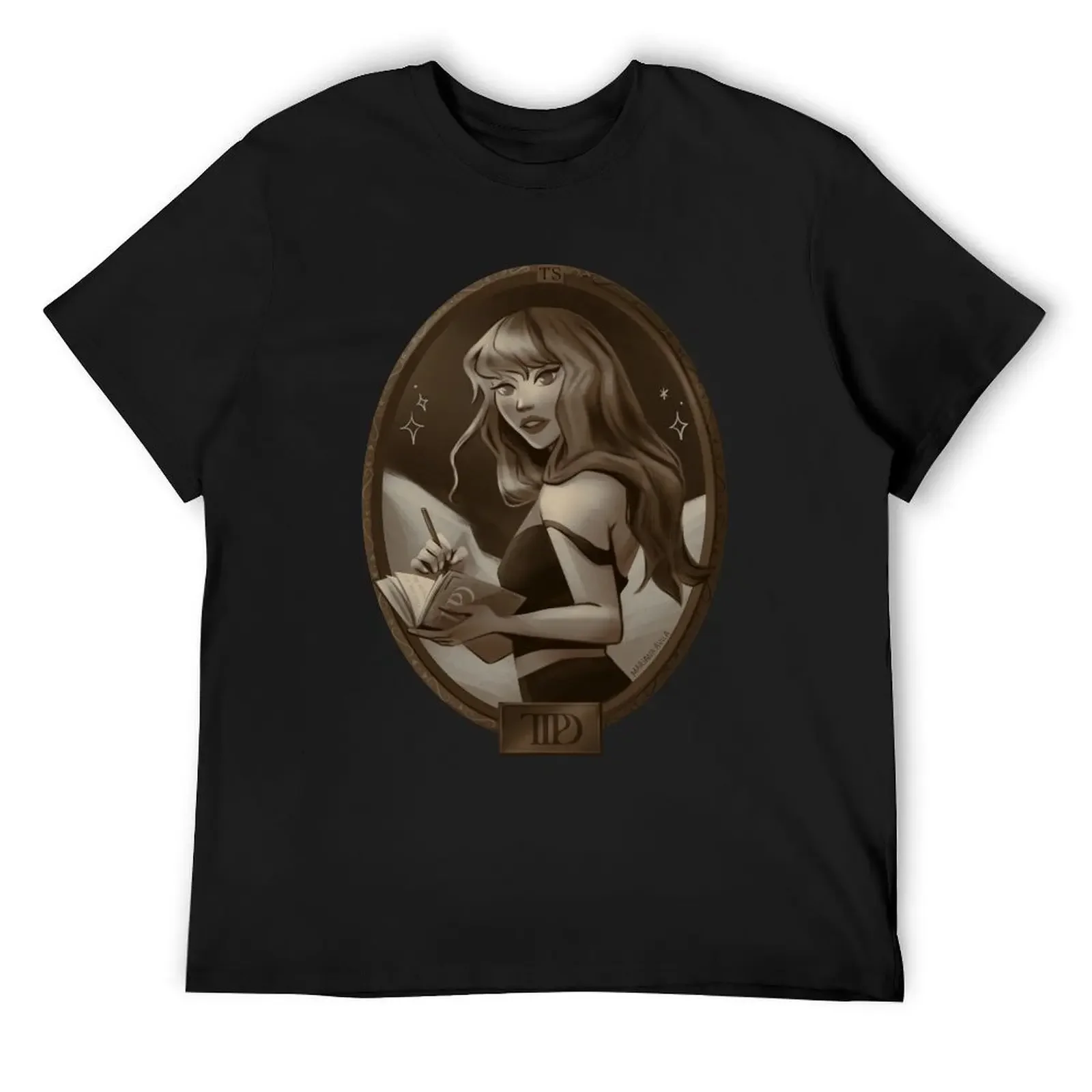 Tortured Poet (Sepia) T-Shirt anime t shirts vintage anime shirt mens designer clothes