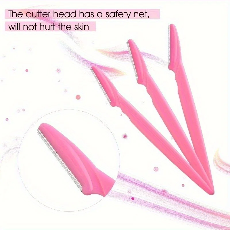 12Pcs mix colors Eyebrow Razor Shaper Shavers Trimmers for Women and Men Face Hair Removers Multipurpose Exfoliating Face Razor