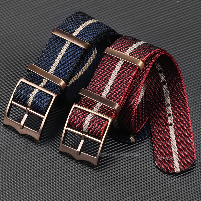 Comfortable Canvas Nylon Watch Band 20mm 22mm Watch Straps Loop Military Washable Belt for Men Watchbands High Density Wristband