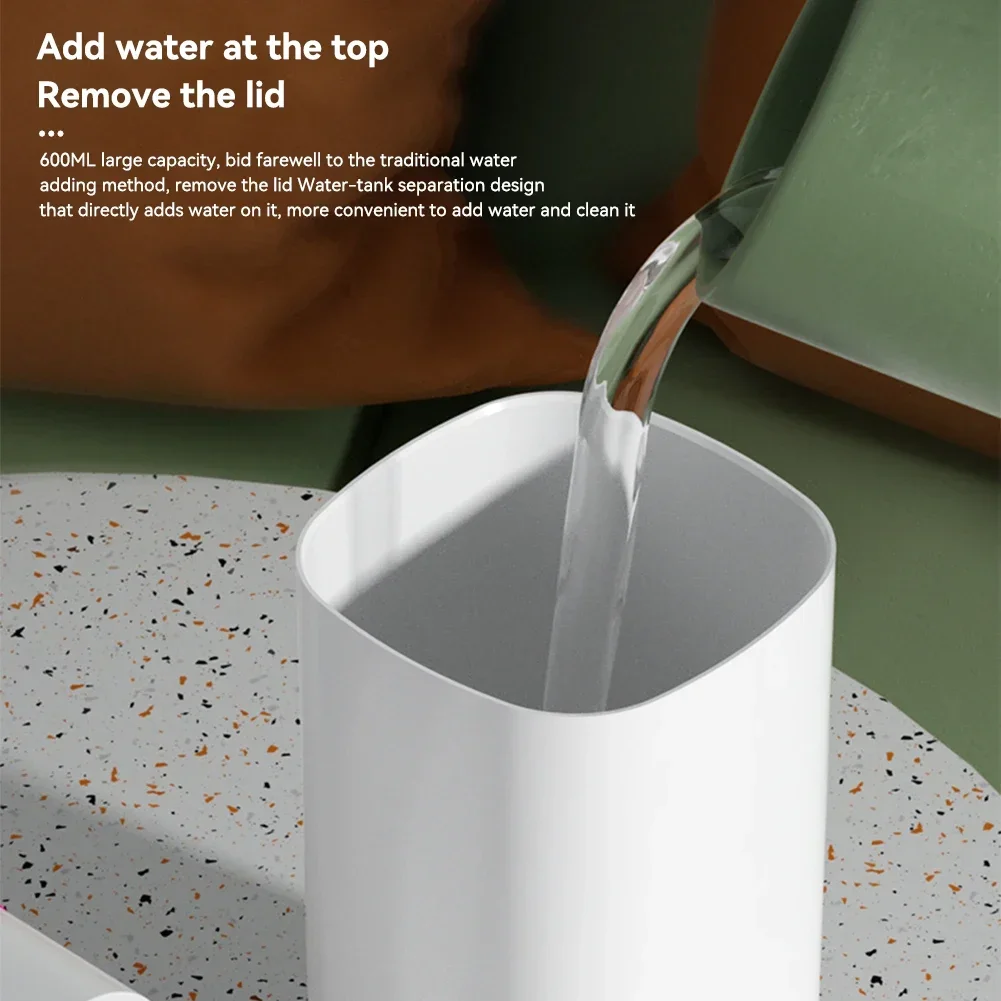 600ML Air Humidifier Double Spray Port Essential Oil Aromatherapy Humidifier Mute Atomizer Colorful Lights For Home Office Car