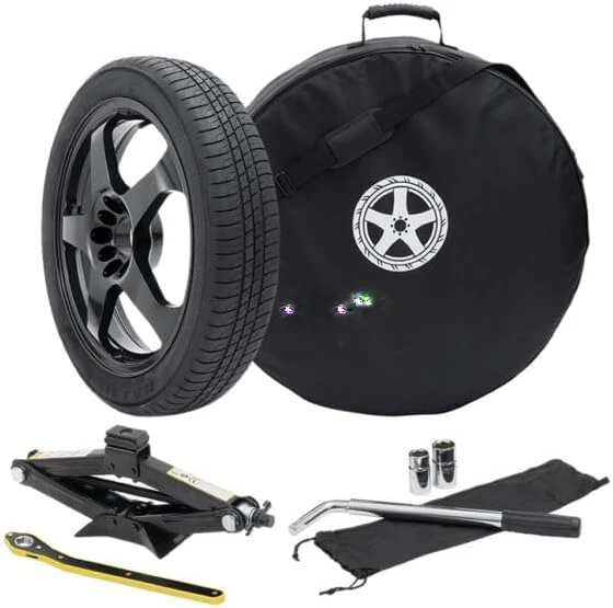 Complete Compact Spare Tire Kit w/Carrying Case - Fits 2020-2024 Tesla Model Y - Modern Spare