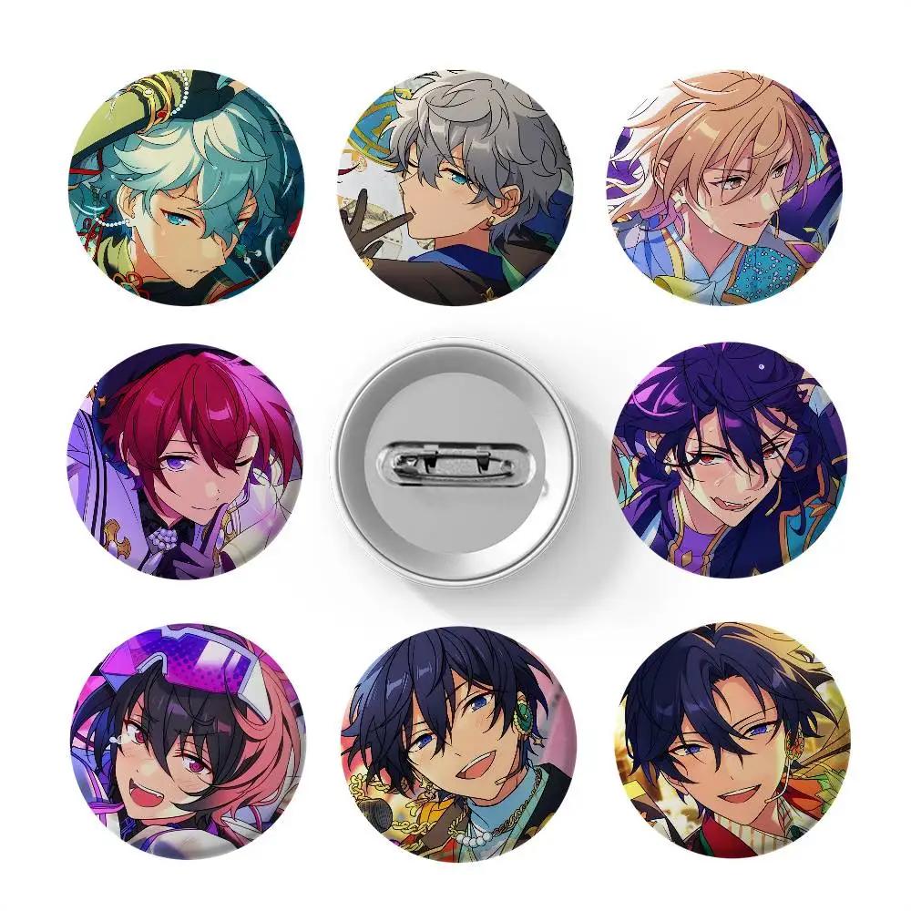 

E-Ensemble Stars Anime Badges Round Exquisite Badge Brooches Creative Pins For Clothes Hat Backpack Gift Accessories