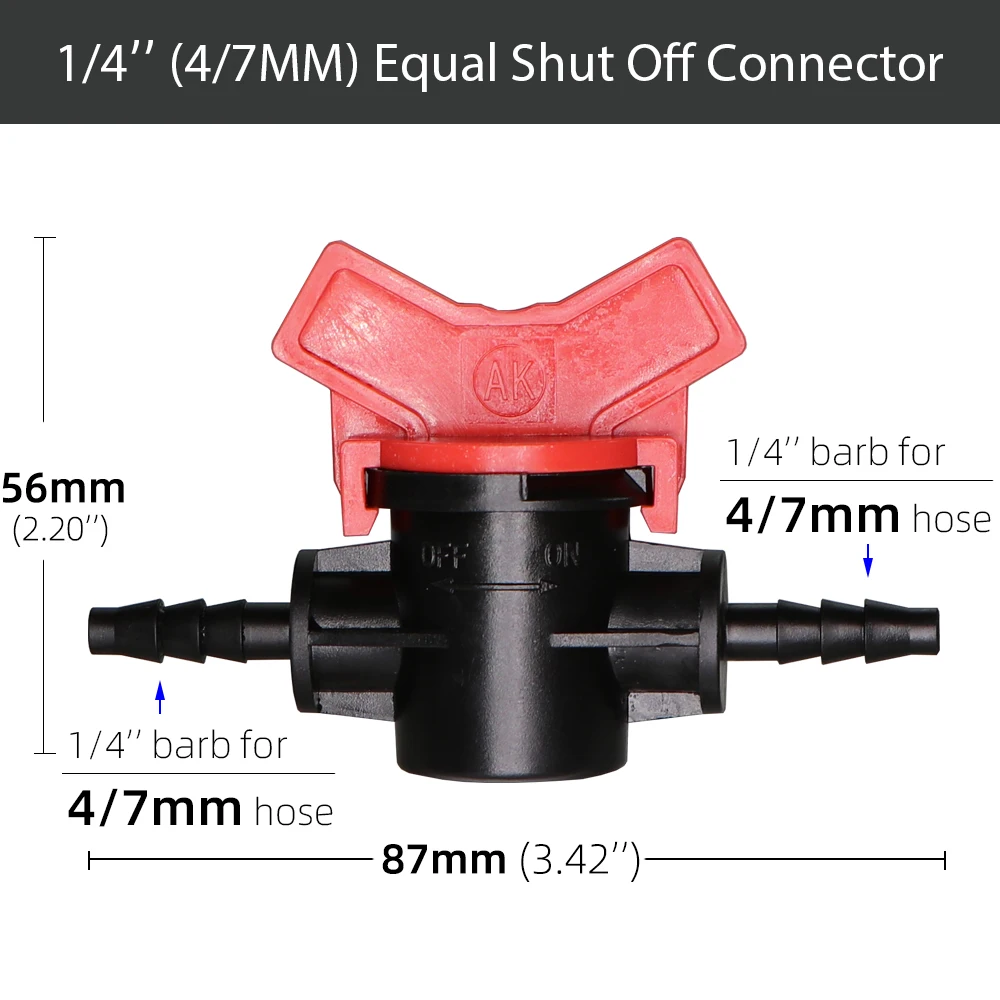 21-Type Garden Irrigation Hose Connector Switch Valve 16mm/20mm/25mm/4/7mm/8/11mm Tubing Connectors Thread Watering Connection