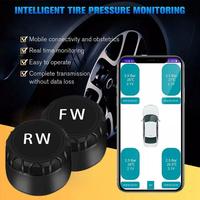 BT5.0 Car TPMS Tire Pressure Monitoring System with 2 External Sensors Motorcycle Car Tyre Pressure Sensor For lOS Android