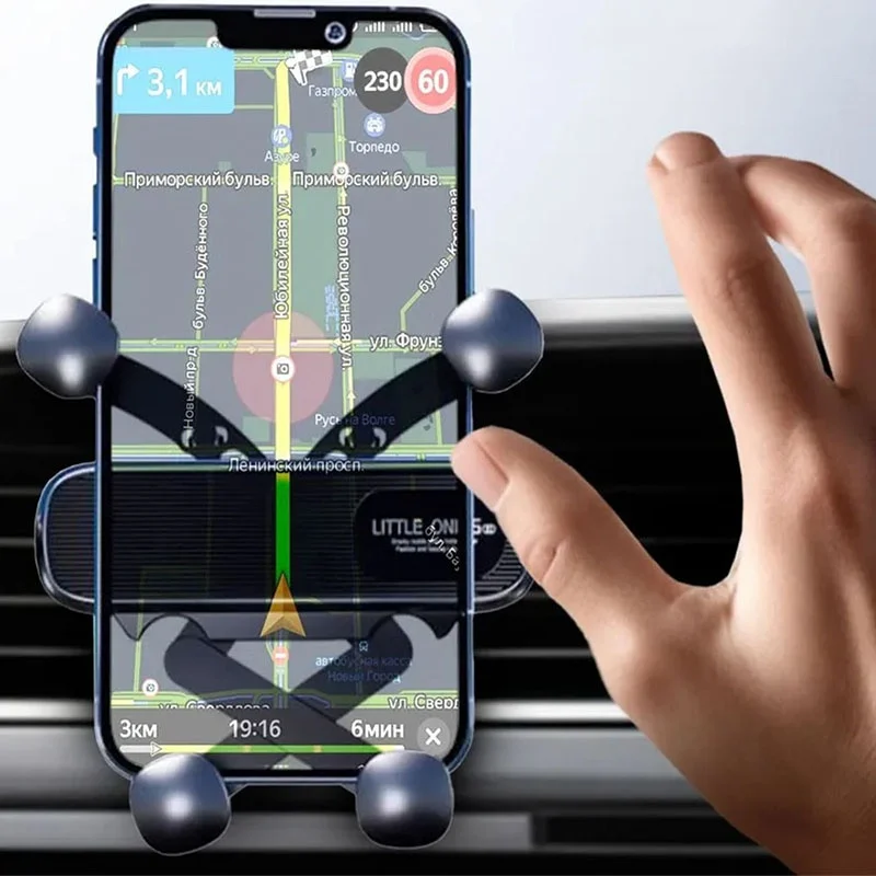 Suporte de Telefone para Carro com Fixação por Gravidade, Suporte Universal para Ventilação de Ar, Suporte à Prova de Choque para Celulares de 4.7 a 7