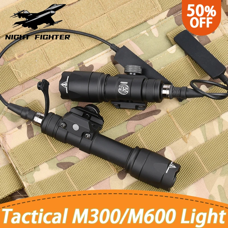 

Surefir M600C M600 M300 Tactical Scout Light Rifle Weapon Flashlight Hunting Gun light Pictinny Rail Hunting Weapon Airsoft