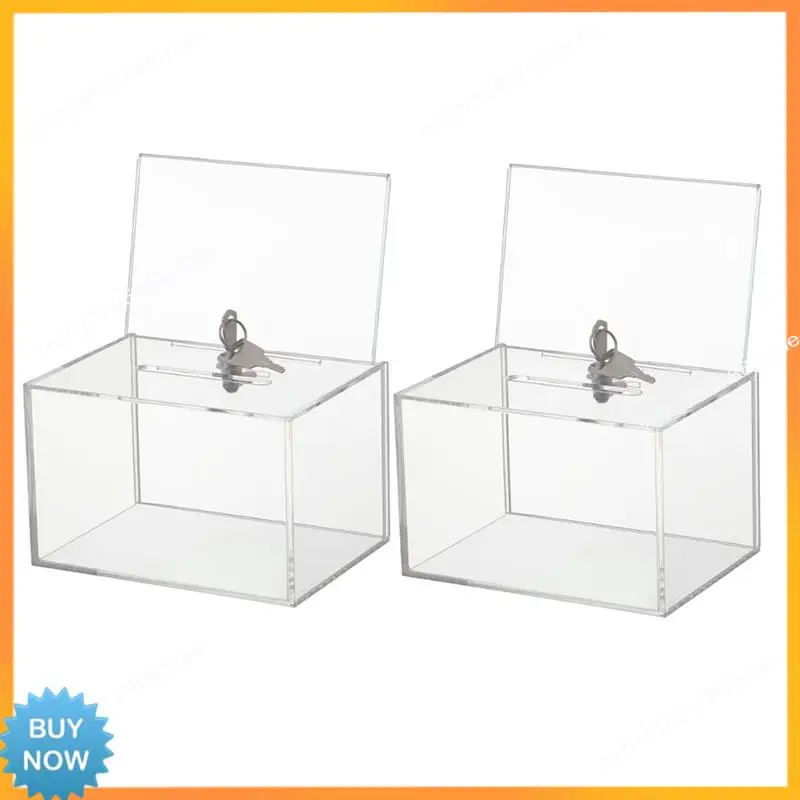 

A10R Прозрачная коробка для пожертвований с замком Коробка для сбора денег Коробка для голосования Коробка для предложений