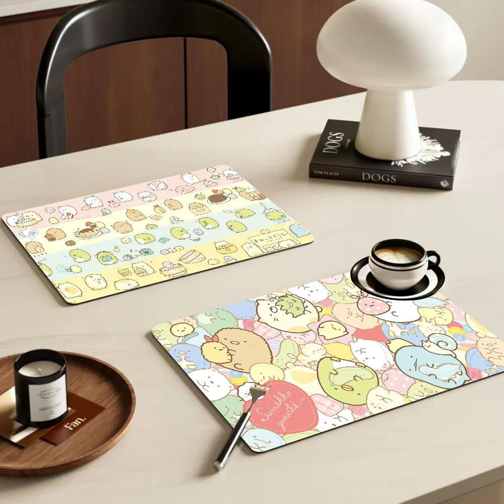 Sumikko Gurashi Kitchen Draining Mat Non-slip Drain Dish Mats Coffee Pad Heat Resistant Placemat Dinnerware Dustproof Pads