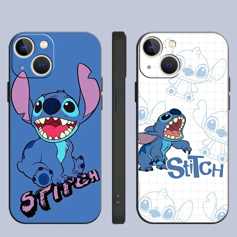 Disney Kawayi Stitch Silicone Case For Apple iPhone 11 13 Pro Max 14 Plus 12 Mini 7 8 XR X XS 6 6S SE 5 5S Funda TPU Phone Cover