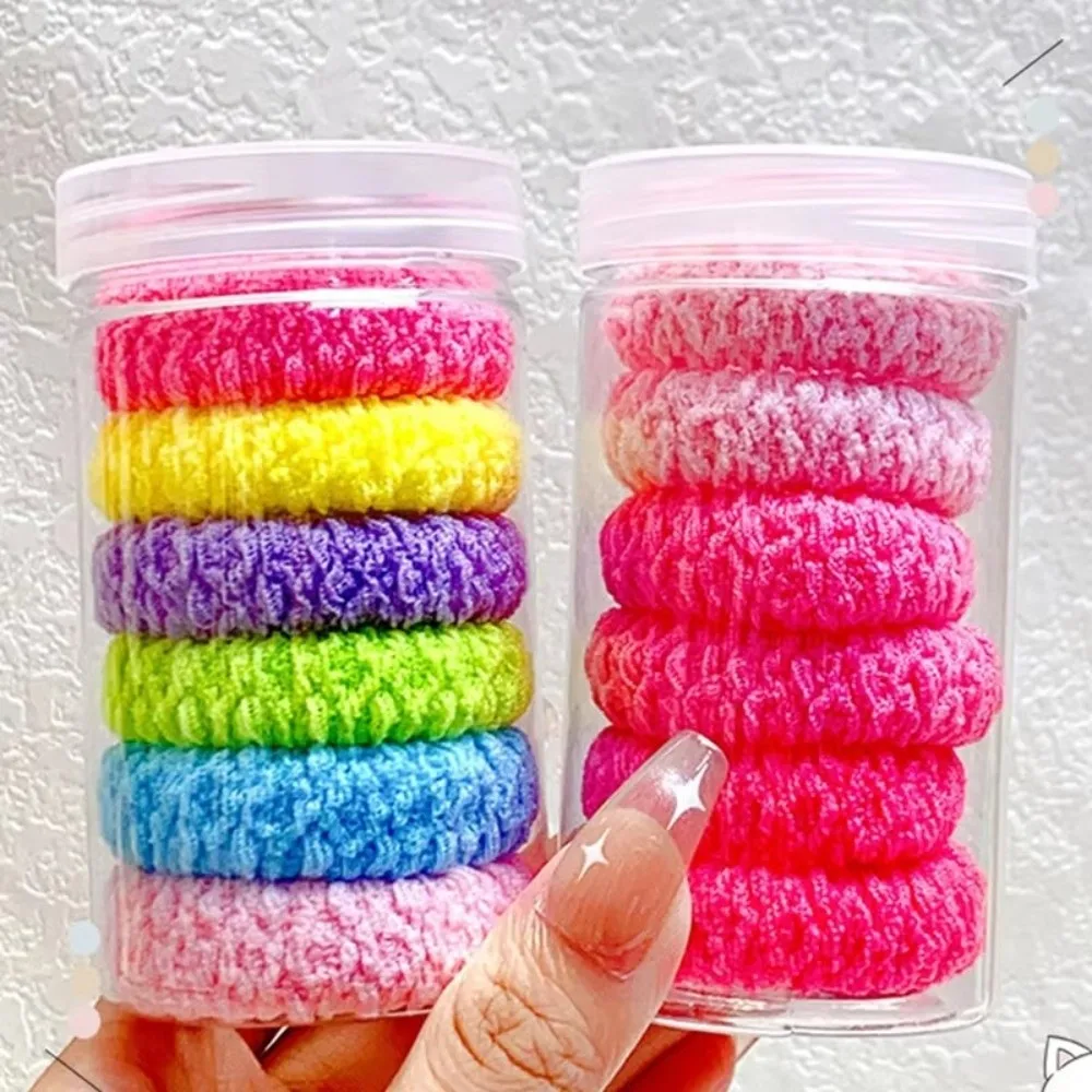 Sweet Colorful Color Hair Ties Versatile Durable Elastic Rubber Hair Rope High Ponytail Elastic Band Hair Accessory