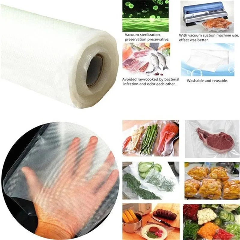 Kitchen Food Vacuum Bag Storage Bags for Vacuum Food Sealer Bags Keep Food Fresh Kitchen Accessories12/15/20/25cm*500cm