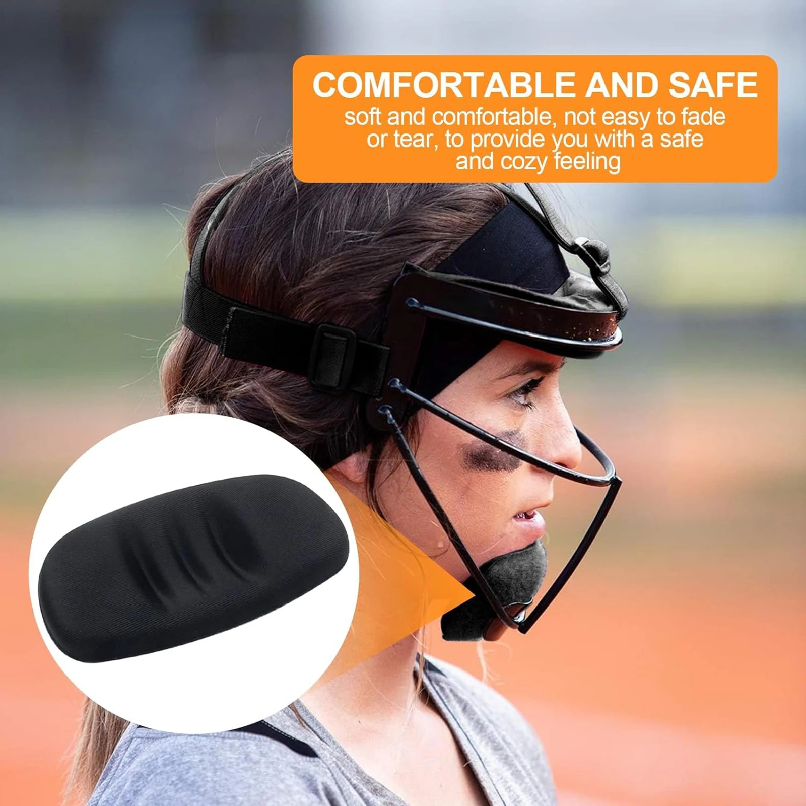 

Softball Fielder's Facemask Chin Cup Baseball Fielder's Mask Chin Padding Soft Protective Replacement Chin Pad Cover for Sports