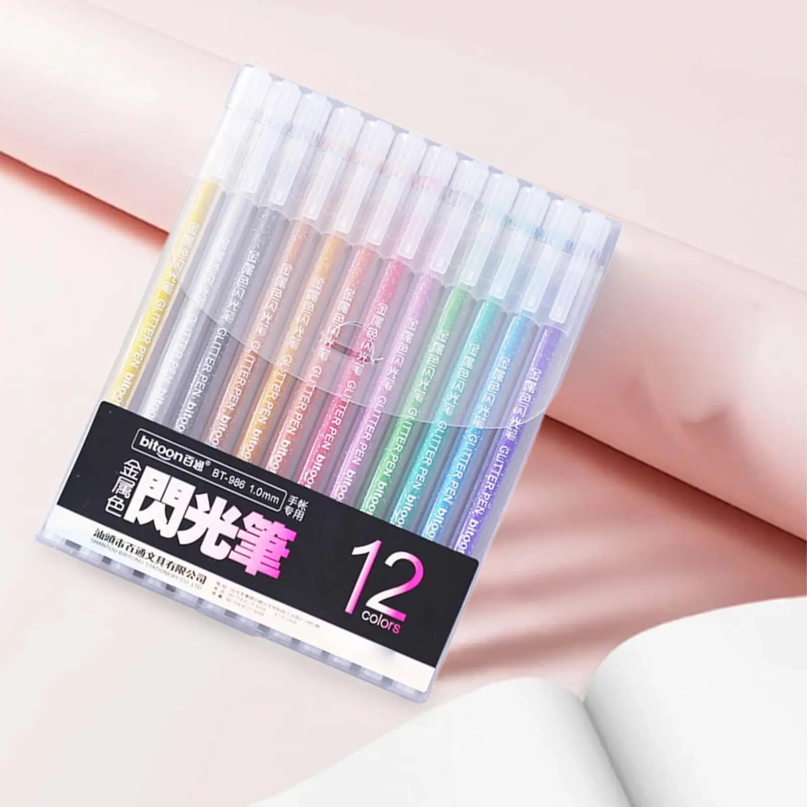 

12-цветные блестящие гелевые ручки, набор художественных гелевых ручек для раскрашивания, изготовления карточек