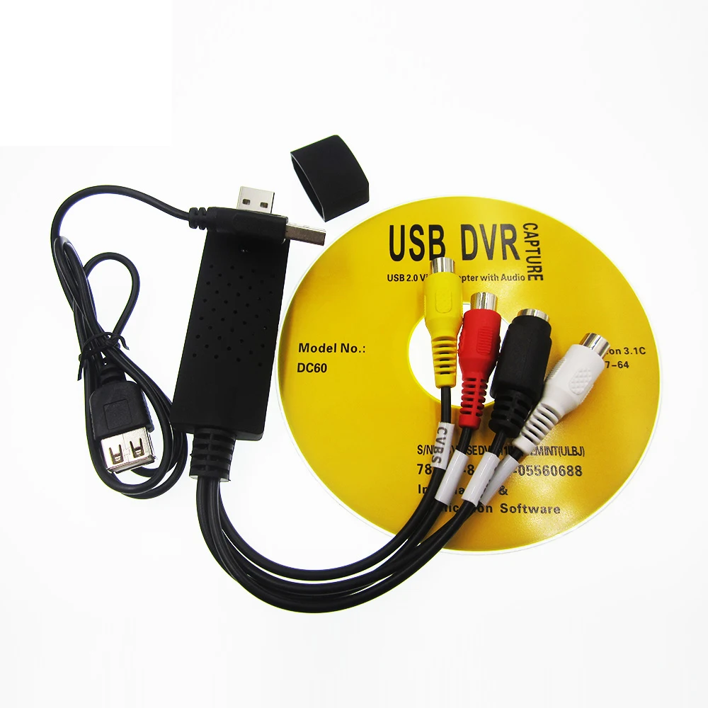 مجموعة واحدة محول فيديو USB2.0 مع قناة صوت واحدة و2 شرائح: STK1160 + GM7113 بطاقة التقاط الصوت والفيديو DVR جودة عالية