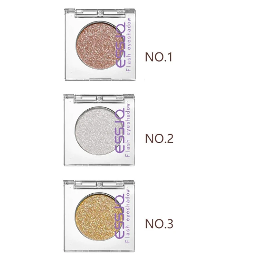 Monochrome White Shiny Highlighter Palette Make Up Glitter Eyeshadow Long-Lasting Pearlescent Shimmer Brighten Bronzers Makeup