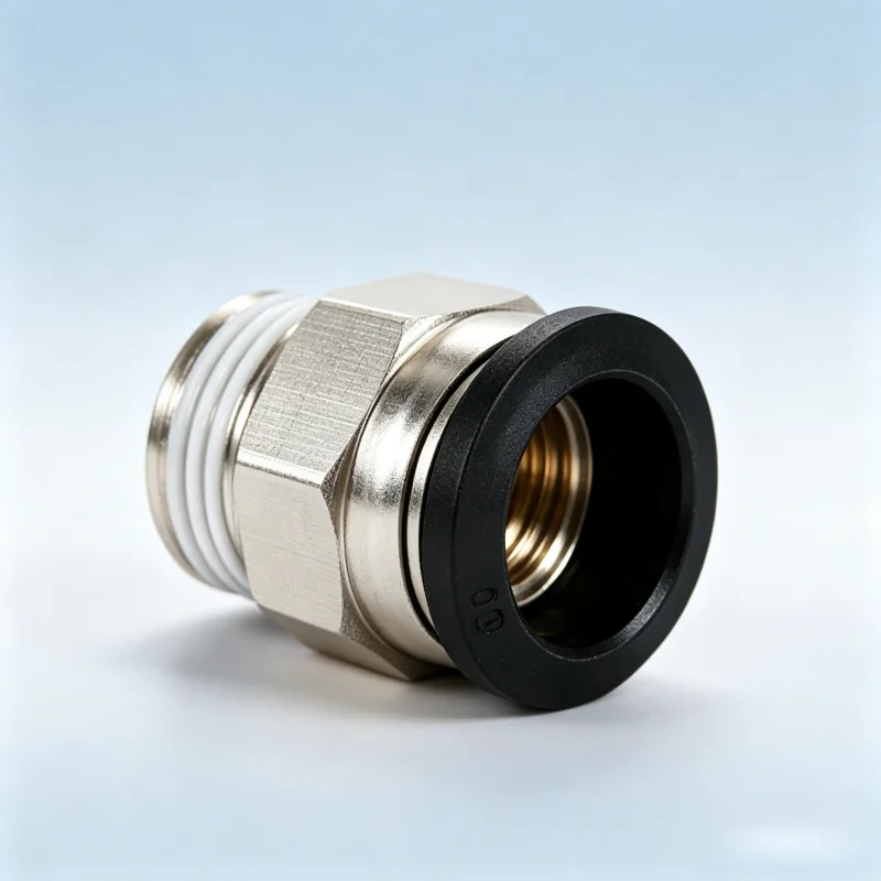 1/8 1/4 Thread PC Pneumatic Male Connector Black Straight Push In Air Fitting PC6-01 PC6-02 PC8-02 Fits 4 6 8 10 12mm   GJ3464