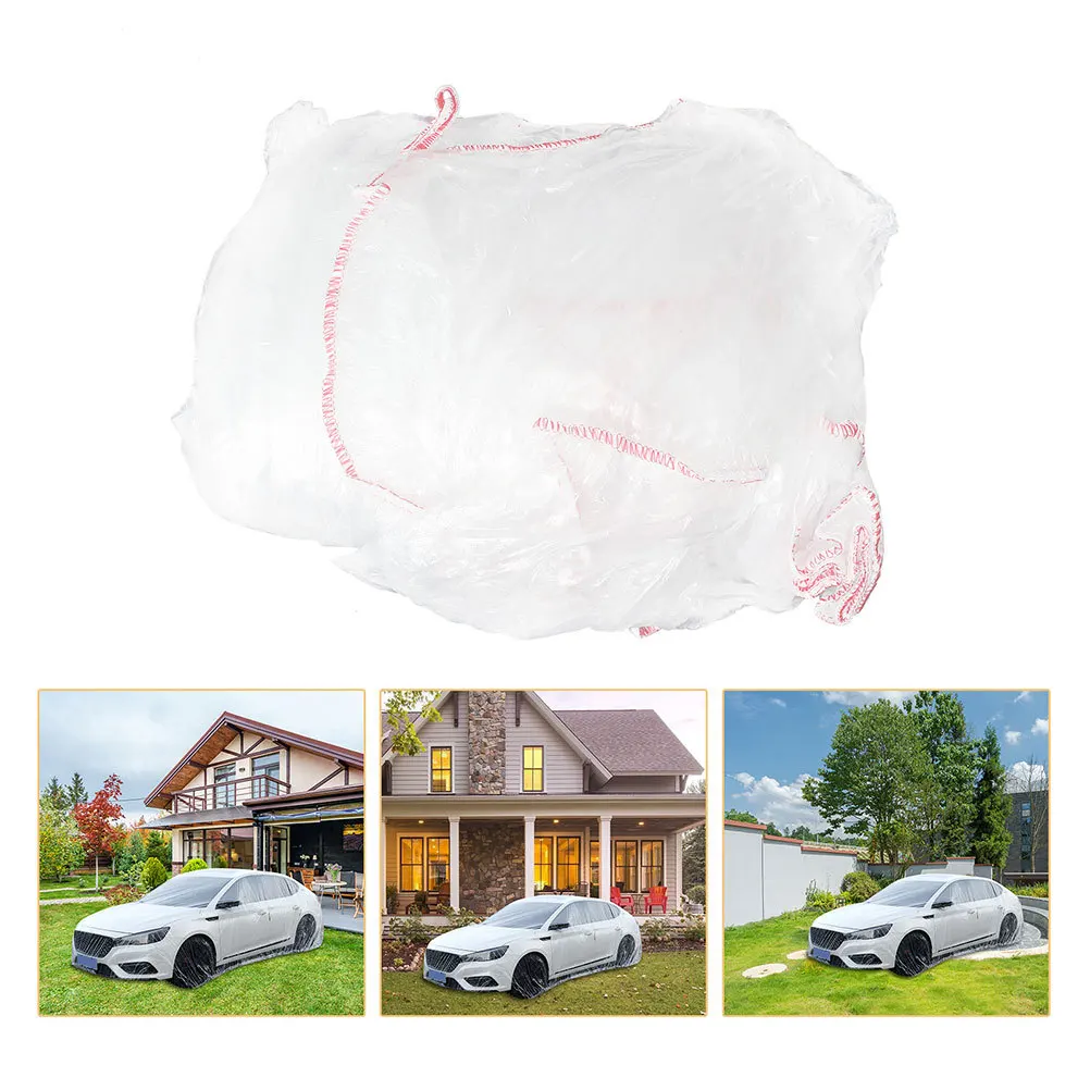 

Car Cover Waterproof All Weather Disposable Auto Protective Cover For Suvs Cars Outdoor Plastic Car Covers