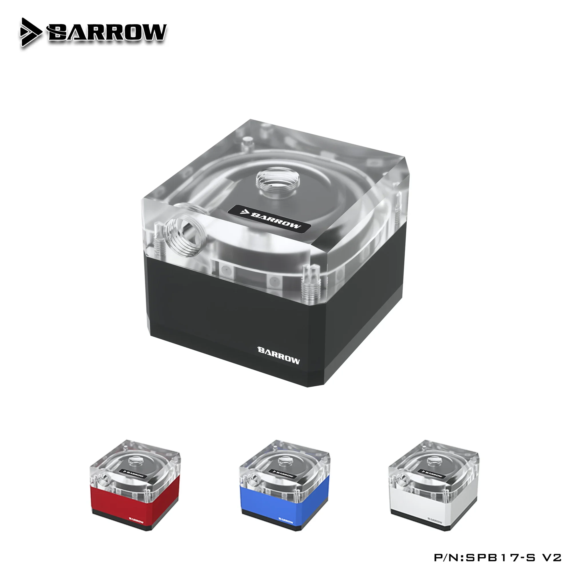 Barrow  DDC 17W PWM PCWater Cooler Pump DV12 Maximum Flow Lift 5.5 Meters 960L/H G1/4 Threaded for Computer SPB17-S V2