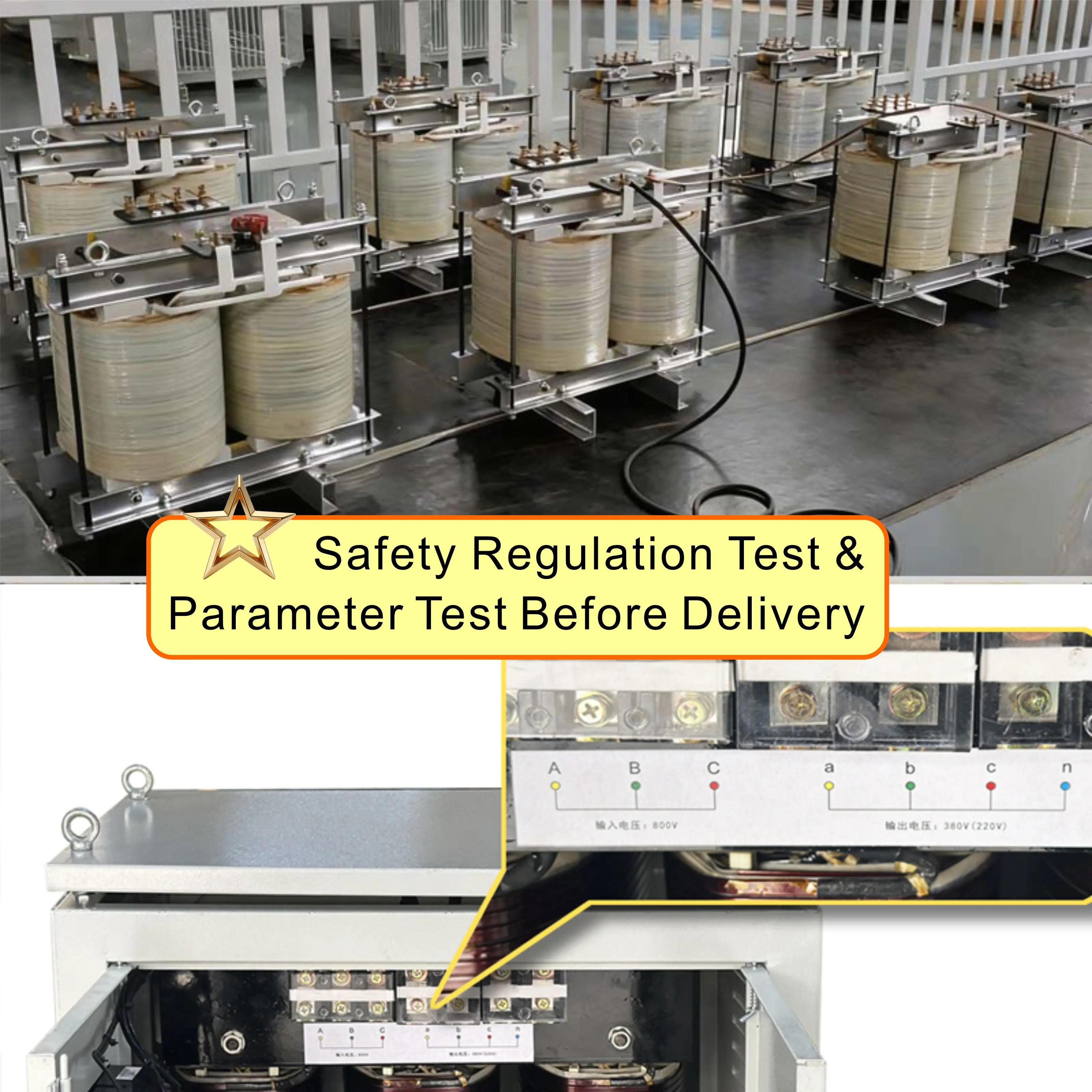 2026 New Certified Industrial Grade Three Phase Step Down Transformer With Digital Display And Protective Housing
