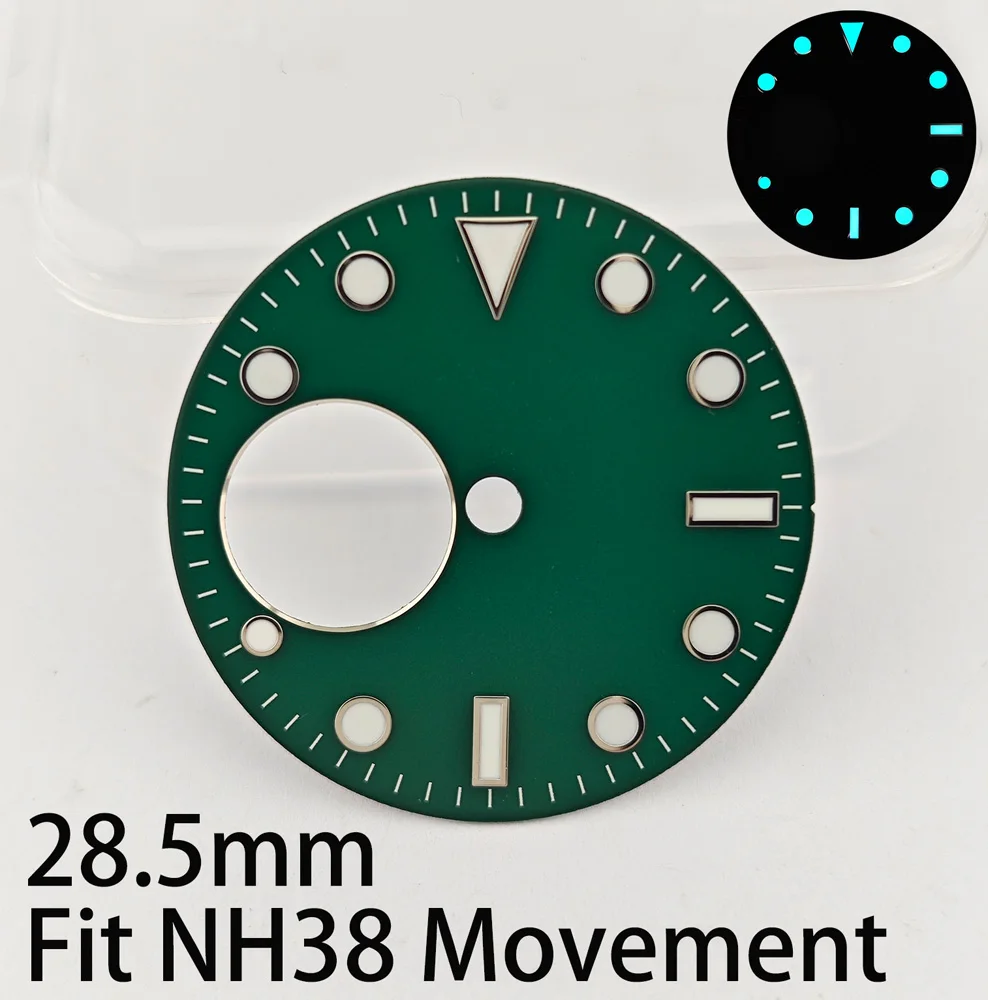 Новинка, циферблат для часов 28,5 мм, циферблат для часов NH38, самодельный логотип на заказ, лазерная печать имени/логотипа NH38, циферблат для часов, аксессуары, подходящие для движения NH38