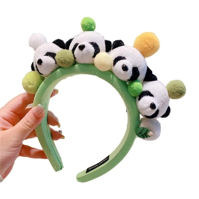

Cartoon Stuffed Panda Headband Adult Kid Halloween Party Cosplay Hair Hoop