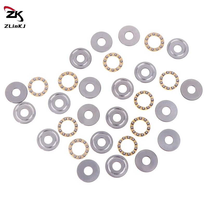 10Sets F8-22M Mini Thrust Bearing 7 F8 22m Inner Diameter 8mm Plane Planar Miniature Axial Ball Bearings