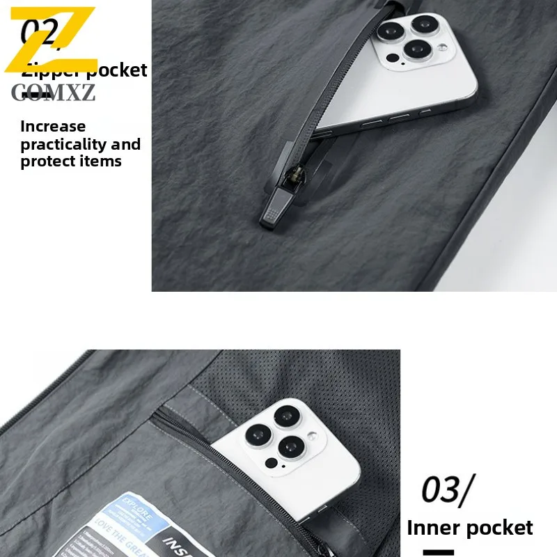 Autumn 2025 Men's Jacket High Quality All-match Solid Color Zipper Pocket Windbreaker Casual Outdoor Hunting Fishing Work Coat