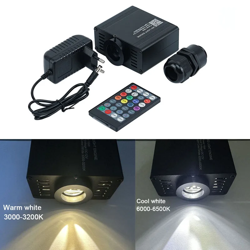 1X Twinkle White Color LED Fiber Optic Light APP 16W 32W LED Light Engine For  Fiber Optic Ceiling Light