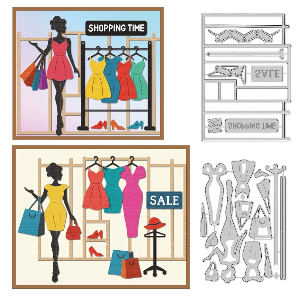 2 Stück 2 Stile Kohlenstoffstahl-Stanzformen Schablonen für DIY Scrapbooking Fotoalbum Dekorative Prägung Papierkarten Kleidung
