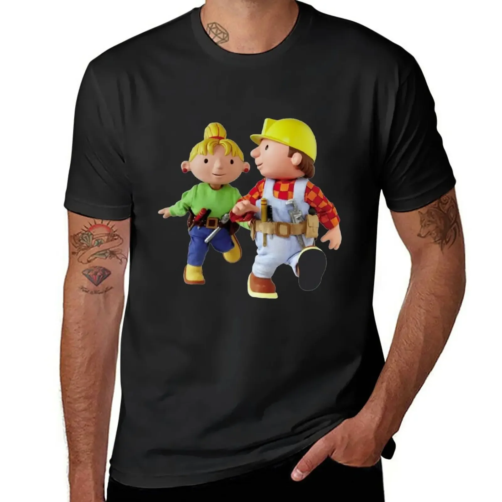 

Bob the builder T-Shirt summer tops hippie clothes t shirts for men cotton