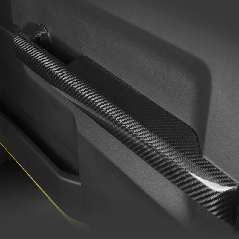 Car Interior Door Handles Carbon Fiber Decorative Trim For Suzuki Jimny JB64 JB74 Left Right Inner Handle Pull Protective Cover