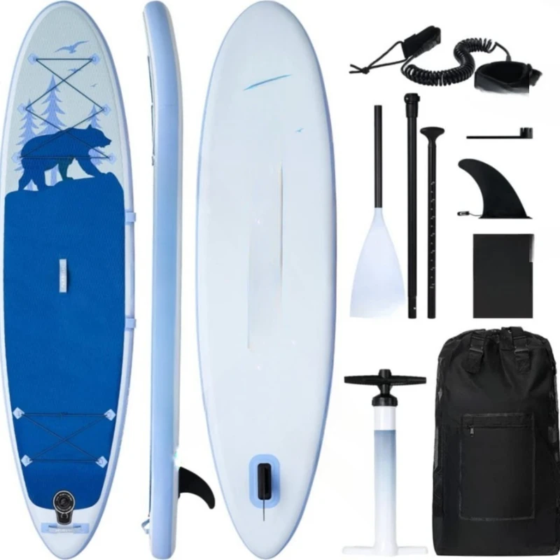 

Inflatable Paddleboard Water Skiing Fishing Board Surfboard Paddle Fitness