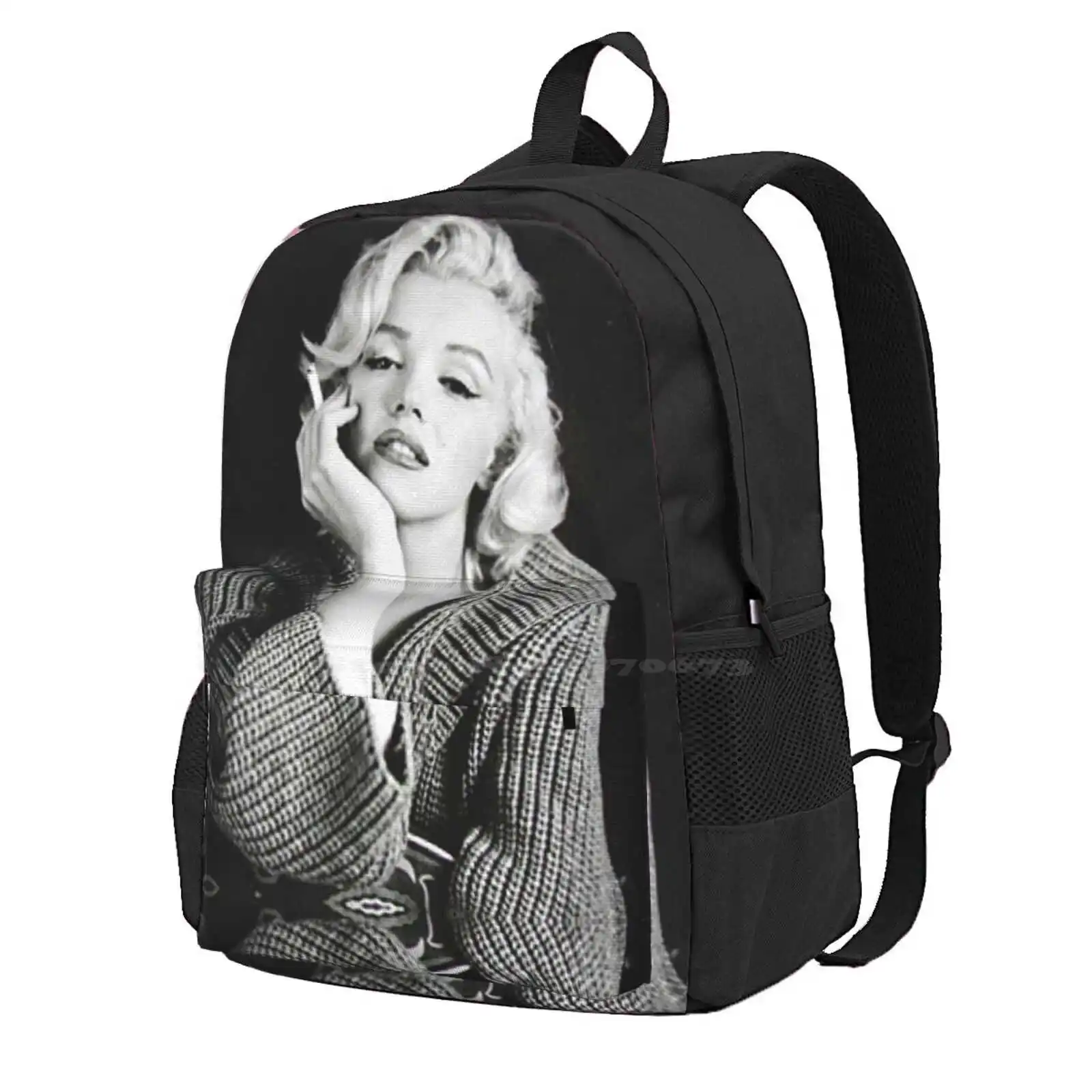 

Posing With Guitar Hot Sale Schoolbag Backpack Fashion Bags Marilin Monroe Marilyn Monroe Facemask Marilyn Monroe Cup Marilyn