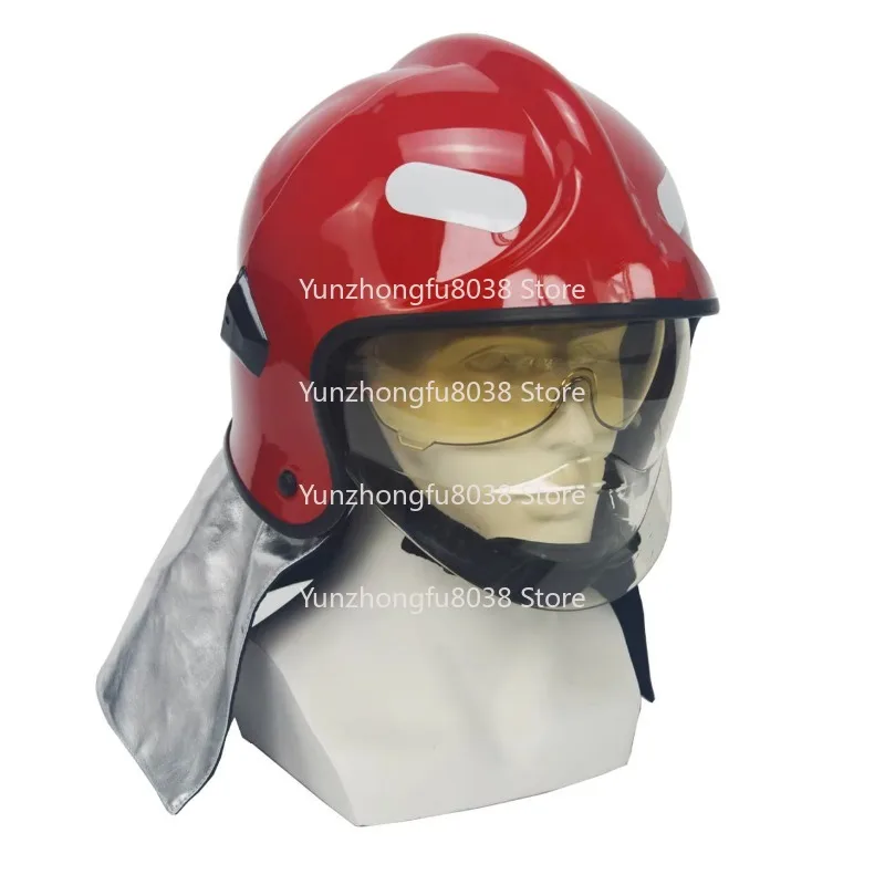 Innovative European Full-face Fire Helmet with Neck and Eye Protection