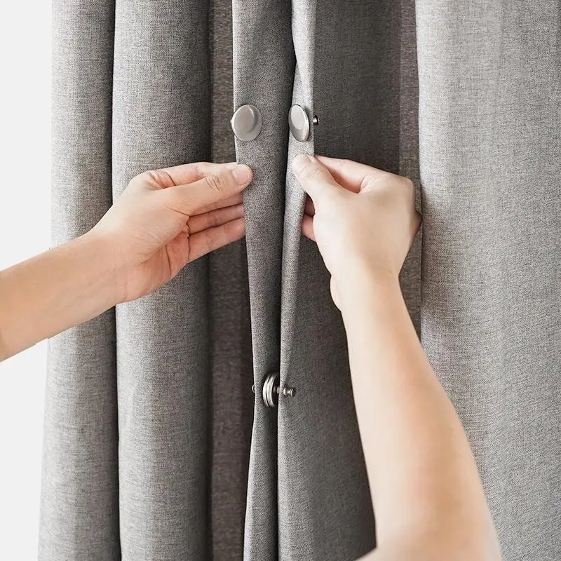 10Pairs Curtain Magnetic Button Detachable Curtain Fix Fastener Clip Prevent Light Adjustment Window Screen Close Magnet Buckle