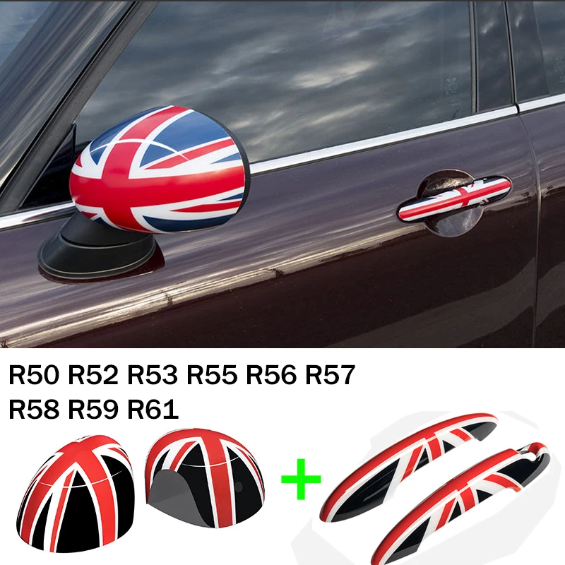 RearVew Side Mirror Shell Door Handle Case Cover Sticker Car Accessories For MINI Cooper R50 R52 R53 R55 R56 R57 R58 R59 R61