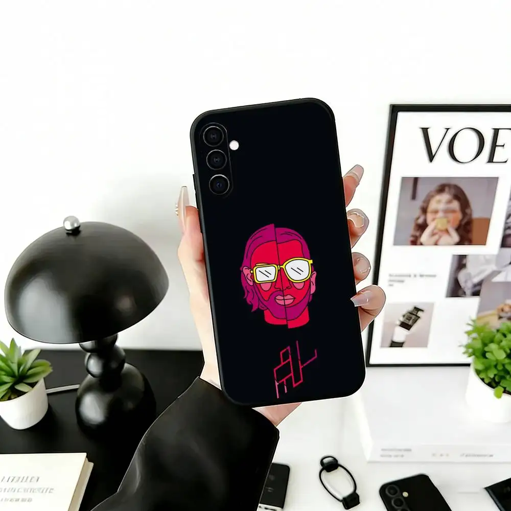 PNL QLF R-Rapper S-Singer Phone Case For Samsung Galaxy A73,A72,A71,A70,A53,A52,A51,Others Soft Black Cover
