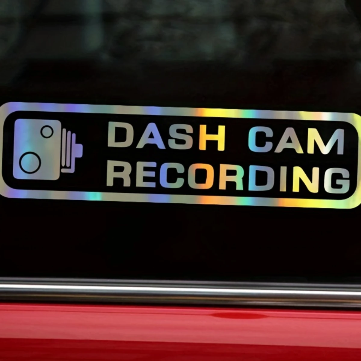 DASH CAM RECORDING Warning Waterproof Car Vinyl Stickers For Window Windshield Rear Bumper Scratch Cover Auto Decor Accessories