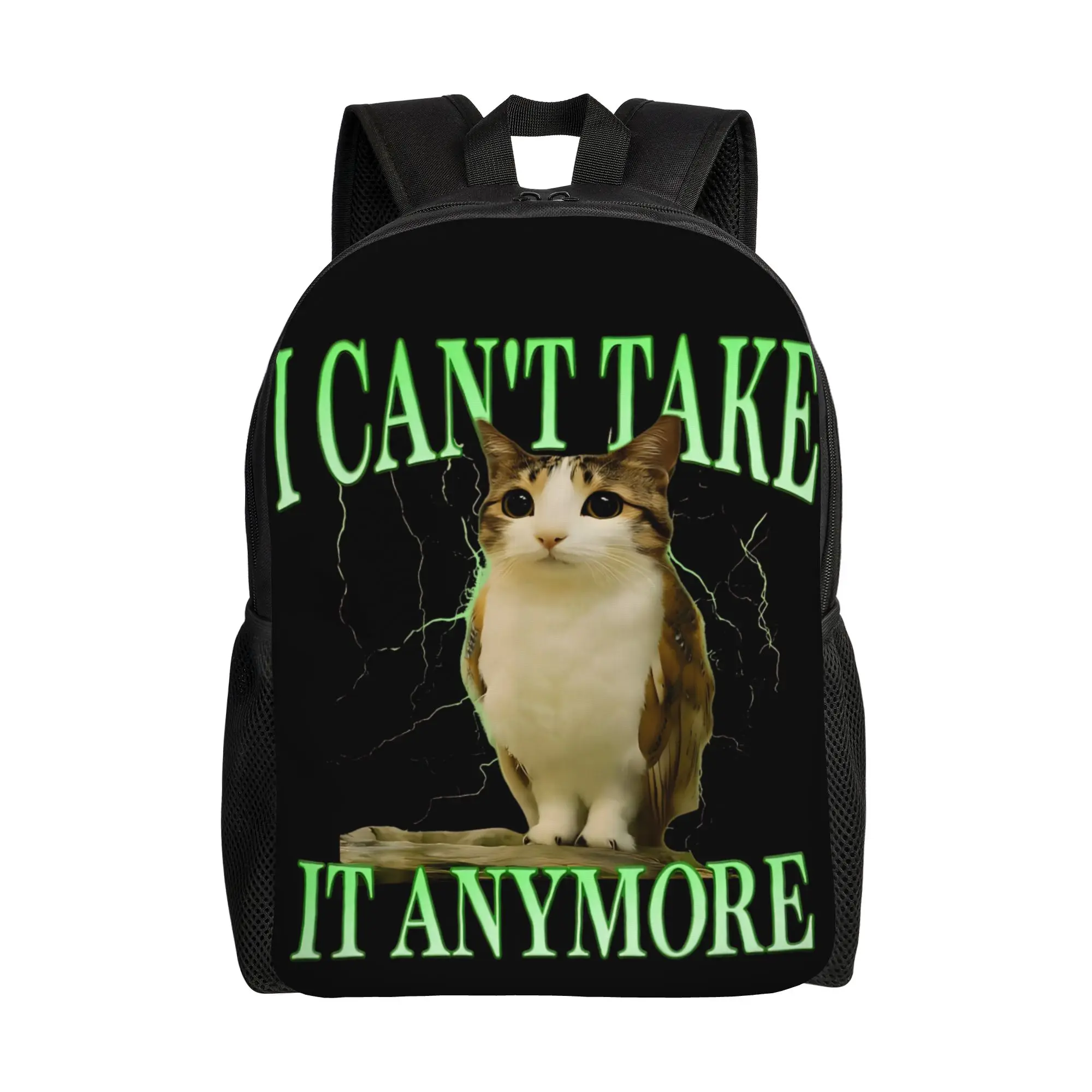 

Meowl I Can't Take It Anymore Cat Owl Backpack for Men Women Cool High School Daypack Laptop Computer Canvas Bags with Pocket