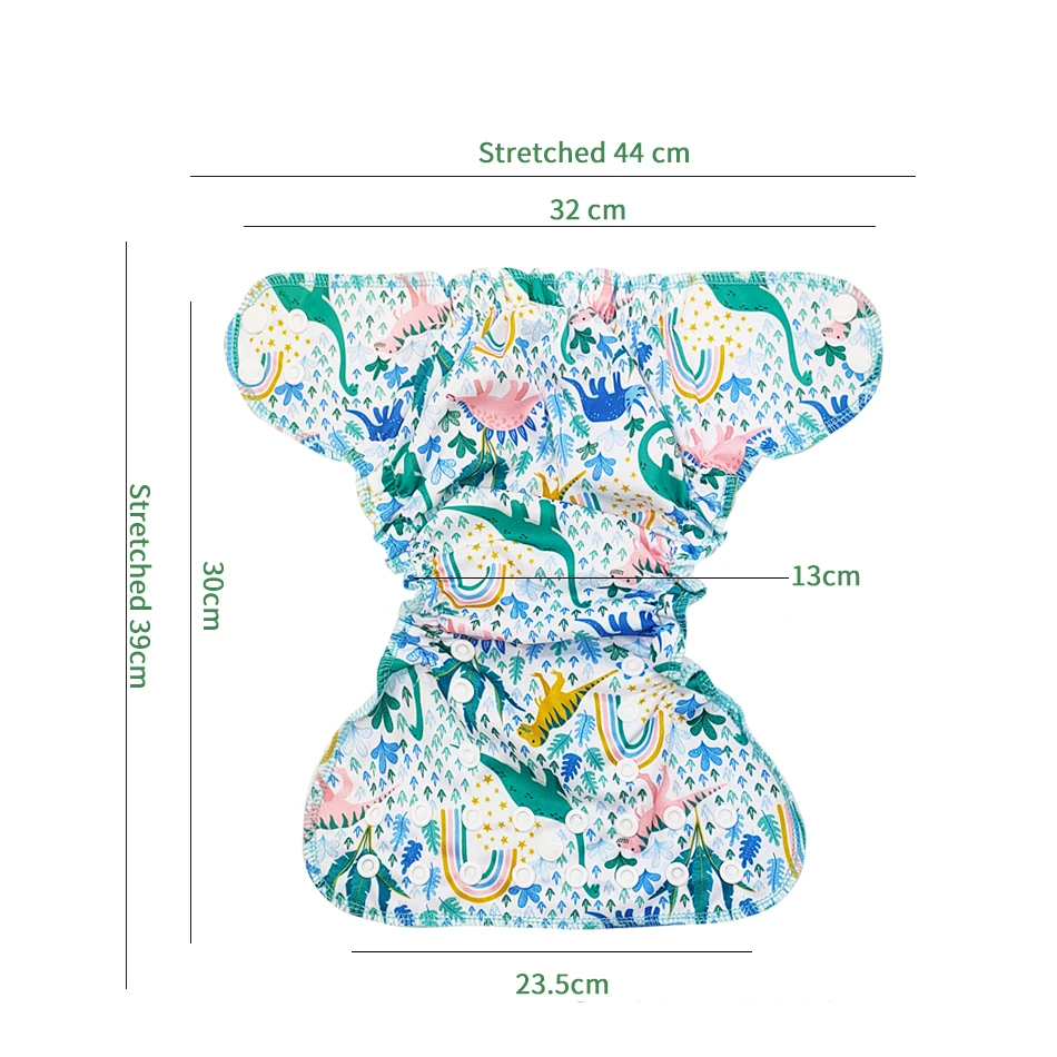 EezKoala Newborn Cloth Diaper Organic Cotton Colrful Binding Baby Diapers Tiny AIO Cloth Nappy Waterproof PUL Fit 3-6KG Baby