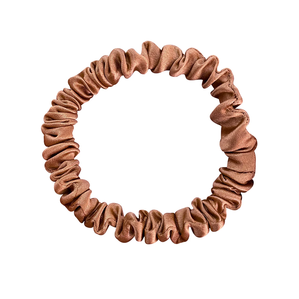 Véritables chouchous en forme de mûrier pour femmes et filles, élastiques pour queue de cheval, sans dommage, 1cm, 22 Momme, 100%