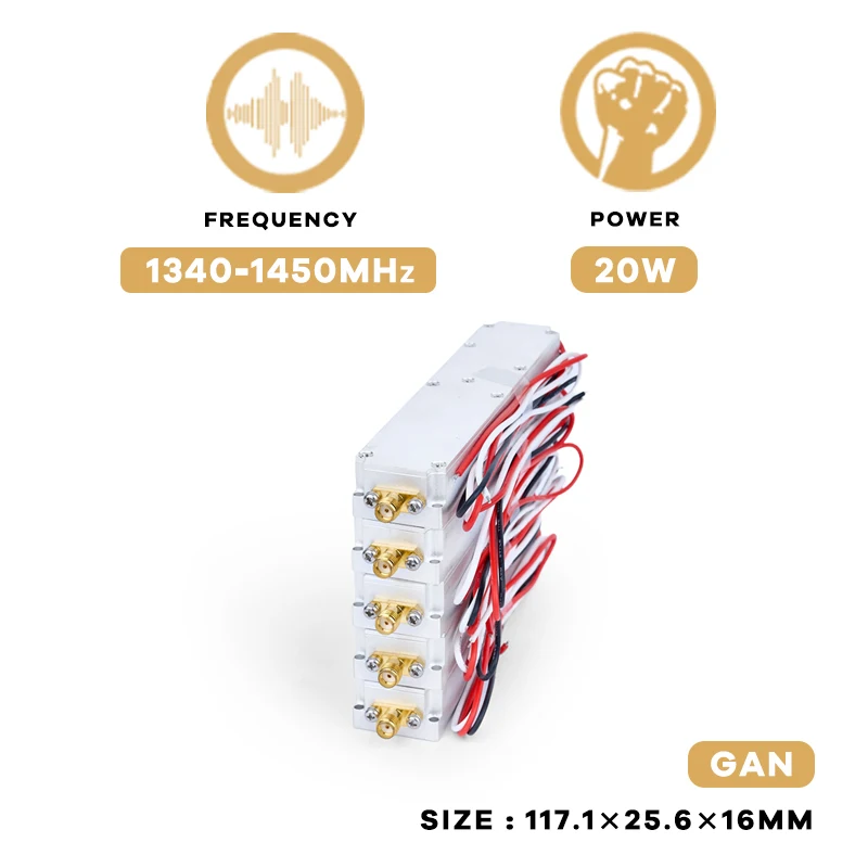 

1340-1450 МГц, Блокировка сигнала дрона Dji, GaN RF, анти-Дрон, модуль FPV, UAV, раннее экранирование сигнала, VCO, система защиты дрона