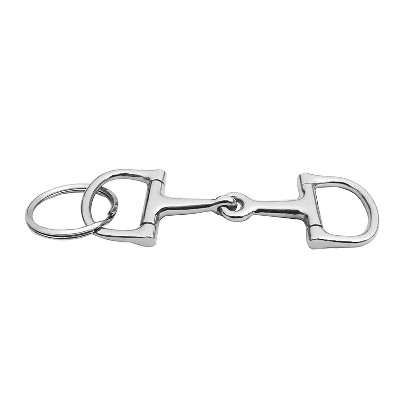 Lightweight Zinc Alloy Stirrup Keychain, Cavalo Bit Chaveiro, Anel Equestre, Cavalo Rider Presente, Prata, Ouro, Western